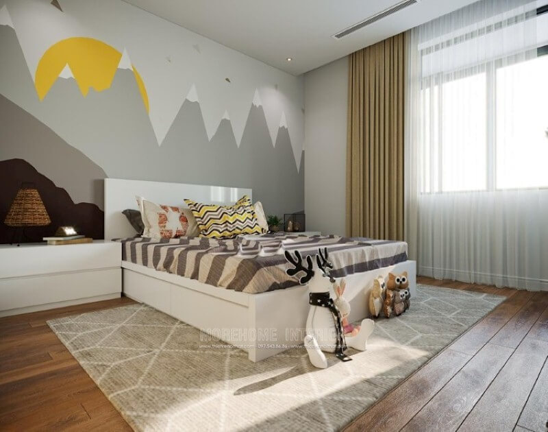 Giường ngủ gỗ acrylic cao cấp với gam màu trắng đơn sắc là một trong những xu thế tất yếu tăng kích thích thị giác vào các đồ chơi thông minh cho con. Thiết kế nội thất chung cư