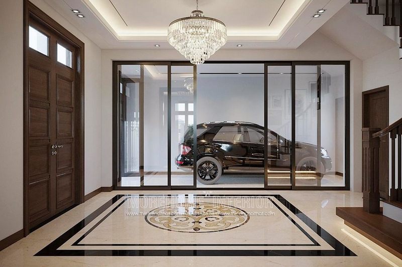 Chiêm ngưỡng mẫu thiết kế biệt thự có gara oto cửa kính trượt cho không gian nhà phố, biệt thự sang trọng, tạo cảm giác rộng rãi và thông thoáng.