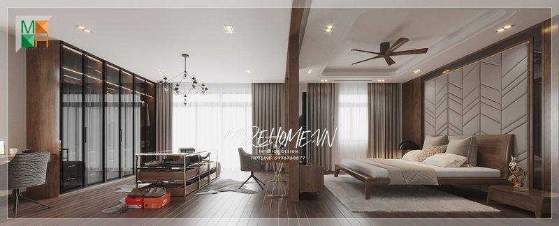 Chiêm ngưỡng và cân nhắc mấu thiết kế phòng ngủ kết hợp phòng thay đồ đẹp sang trọng và tiện nghi cho không gian sống của gia đình.