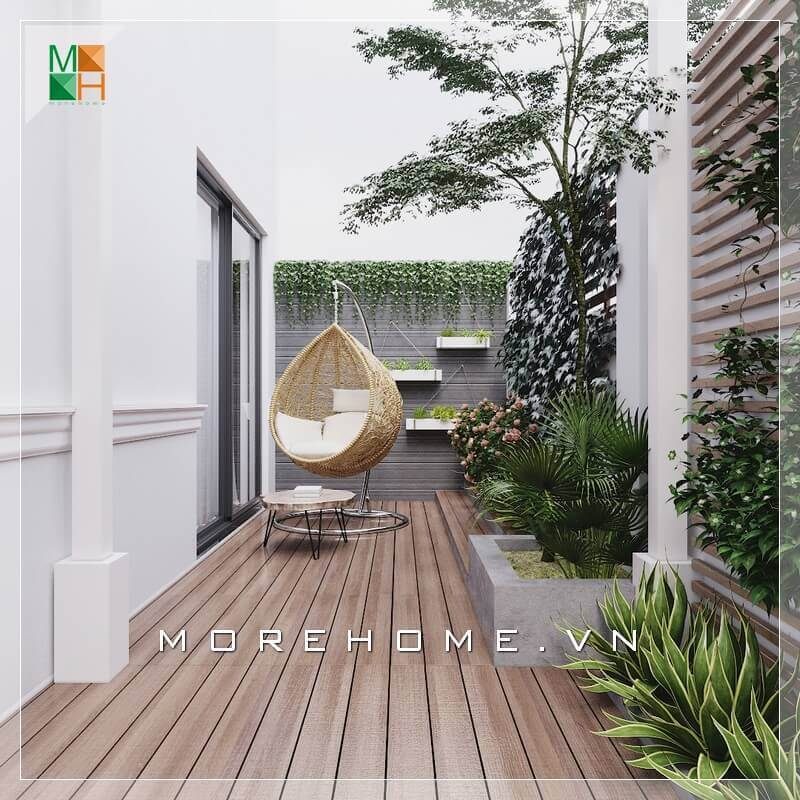 Ấn tượng với ghế trứng treo biến không gian ở đây trở thành nơi nghỉ ngơi thư giãn đúng nghĩa.
